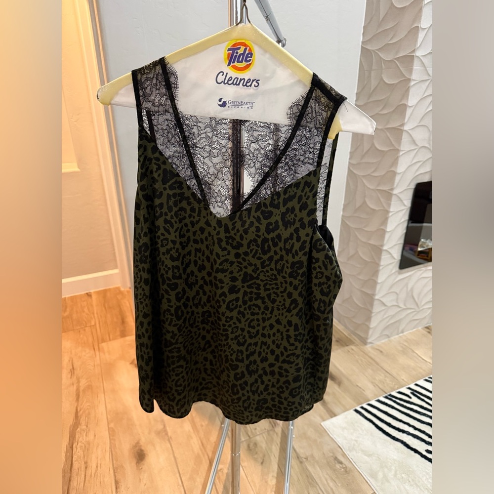 Leopard and lace Top